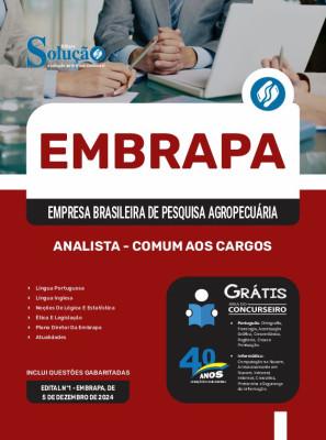 Apostila EMBRAPA em PDF 2025 - Analista - Comum aos Cargos